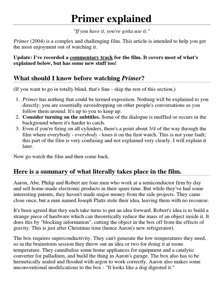 Primer Explained Nature