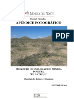 Apéndice Fotográfico Exploracion Minera Directa El Anteojo