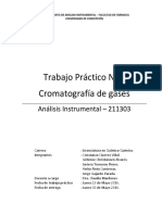 Cromatografía de gases de una muestra desconocida