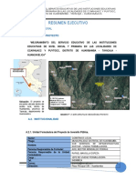 I.E. Huaribamba - Resumen Ejecutivo