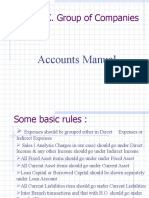 Mitra S.K. Group of Companies: Accounts Manual