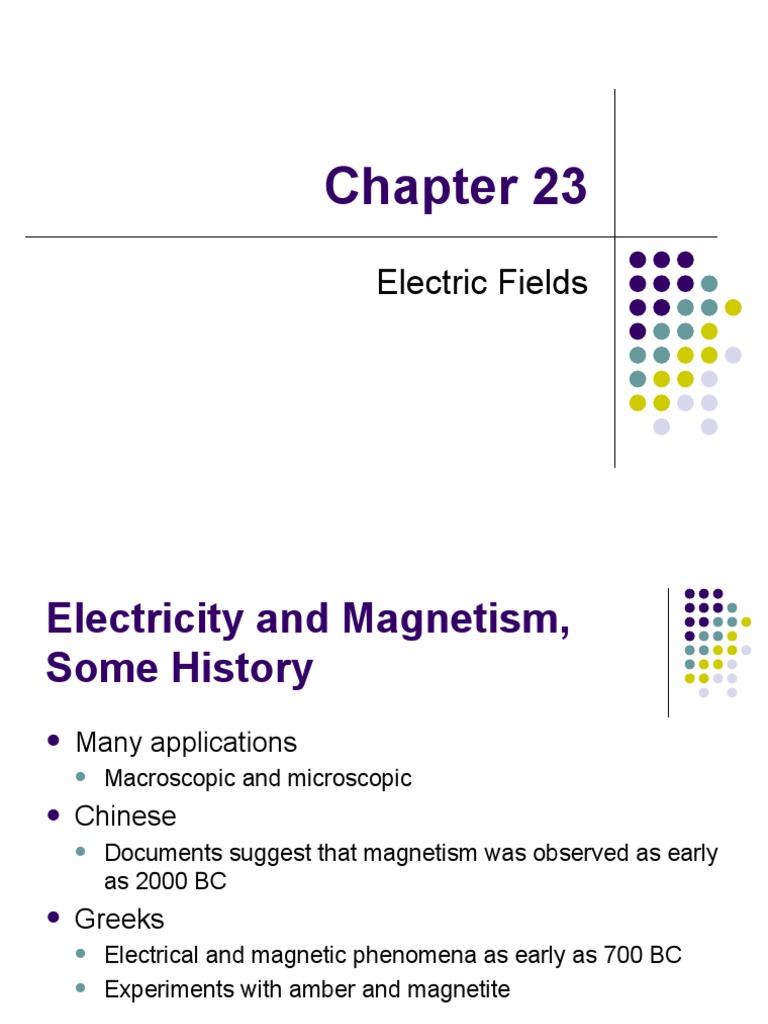 Chapter 23 | PDF | Electric Charge | Electric Field