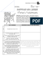 Christmas Carol - Stave 1 - Interpreting Text Evidence - Punishments For Marley PDF