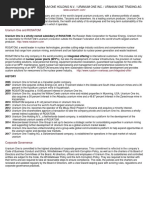 Uranium One Group Timeline