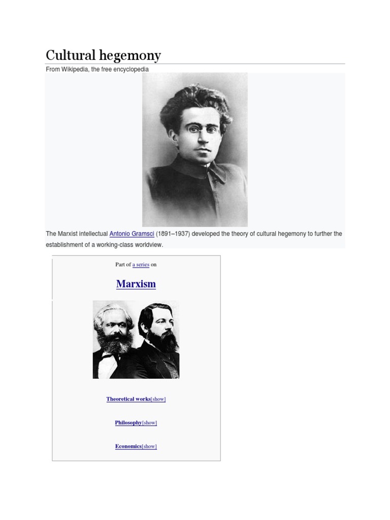 Cultural Hegemony: Marxism | PDF | Hegemony | Marxism
