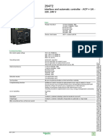 Product Data Sheet: Interface and Automatic Controller - ACP + UA - 220..240 V