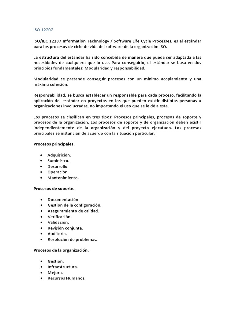 Iso 12207 vs iso 90003 pdf organizaci n internacional para la