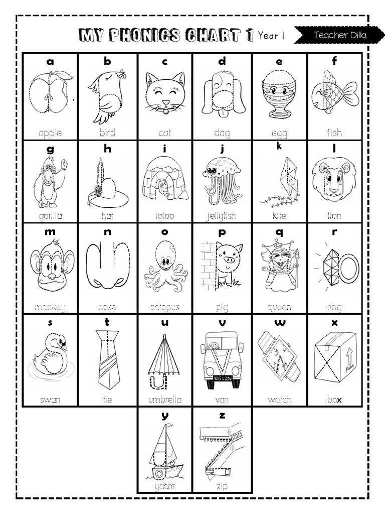 My Phonics Chart 1 Year 1 | PDF