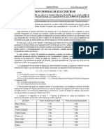 Actualización de tarifas eléctricas CFE 2018-2019