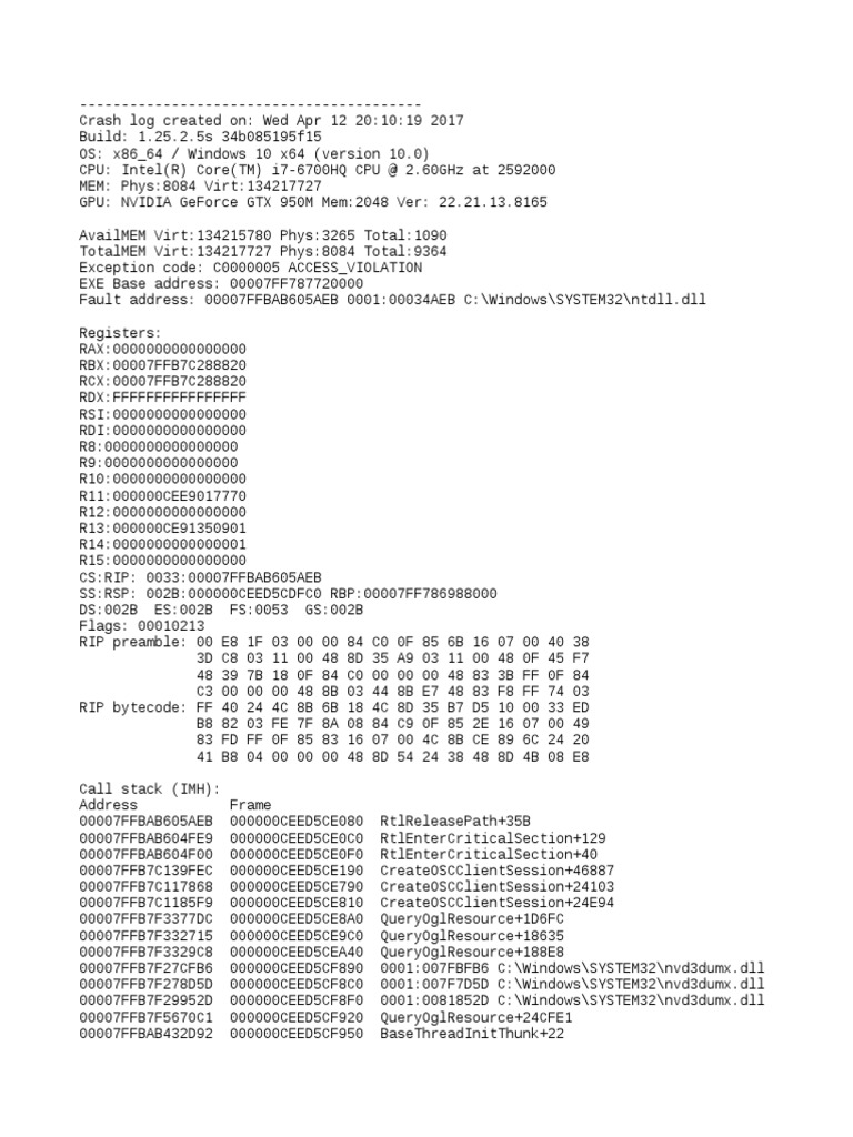 Windows 10 Crash Log Analysis | PDF | Personal Computers | Computing ...