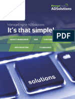 ManageEngine AD Solutions -Product Brochure
