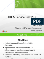 ITIL & ServiceDesk Plus