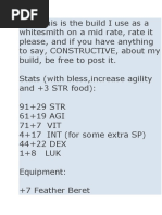 Whitesmith Build