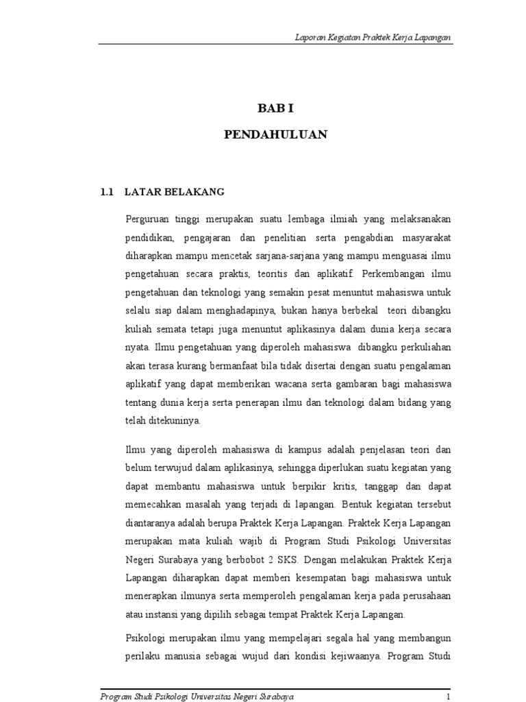 Laporan Pkl