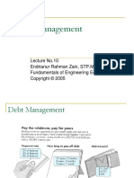 Debt Management: Lecture No.10 Endrianur Rahman Zain, STP - MM Fundamentals of Engineering Economics