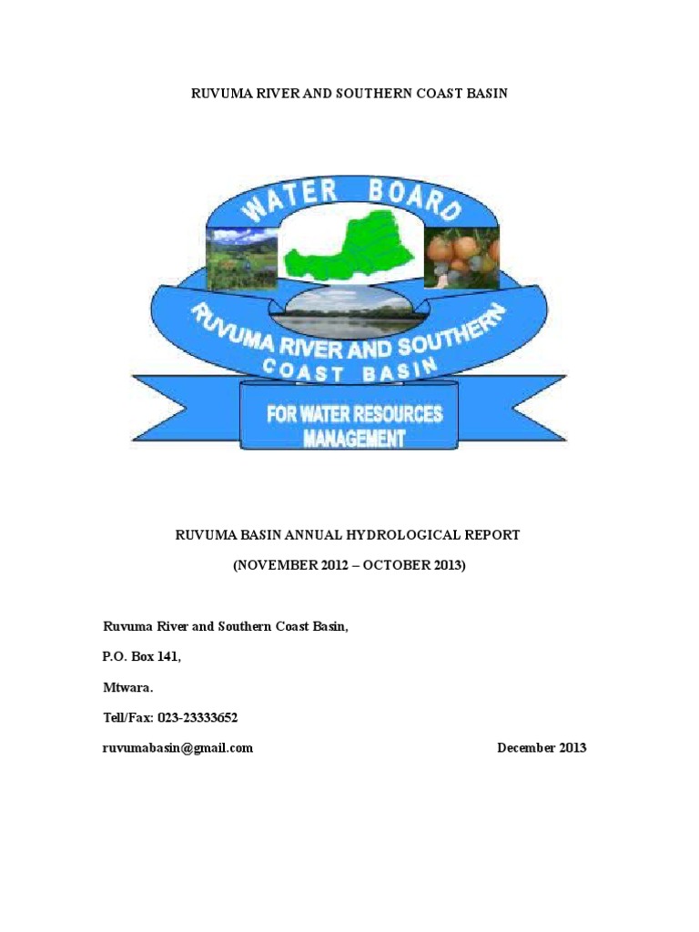 Ruvuma Basin Hydrological Report 2012-2013 | PDF | Drainage Basin ...