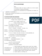 Lexique - Caracteriser Une Personne PDF