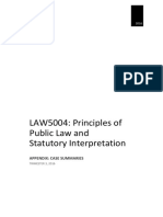 LAW5004: Principles of Public Law and Statutory Interpretation