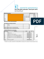 Engineering Example of 3D Plate Materials: Sheet Pile Wall in Bending