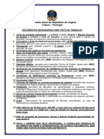 Documentos necessários para visto de trabalho Angola