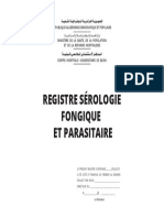 Page de Garde-Registre Sérologie Fongique Et Parasitaire