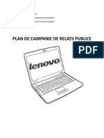 Plan de Campanie de Relatii Publice Lenovo