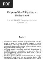 People of The Philippines v. Shirley Casio: G.R. No. 211465, December 03, 2014, (Leonen, J.)