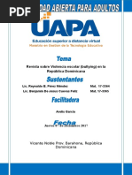 Revista Sobre Violencia Escolar (Bullying) en La República Dominicana