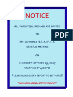Notice: LL Parents Guardians Are Invited