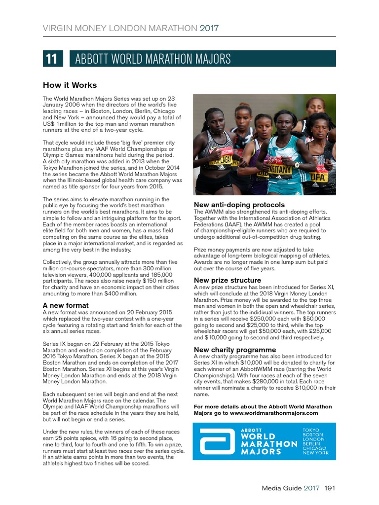 2017 London Marathon Media Guide | PDF | Sport Of Athletics | Marathon