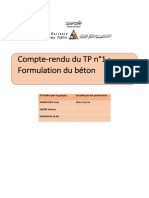 TP Matériau Formulation Du Béton