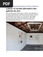 Lisboa O Círculo Alternativo Das Galerias de Arte