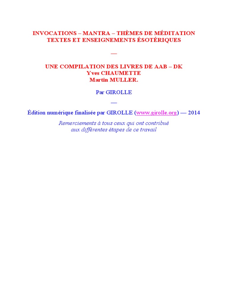 Compilation Mantra Meditations Pdf Ame Amour