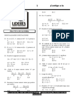 PRÁCTICA DE ÁLGEBRA: DESIGUALDADES E INECUACIONES