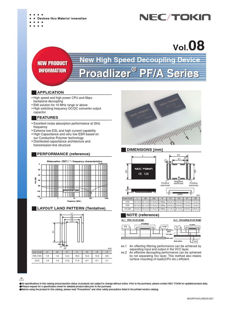 Nec Tokin | PDF | Capacitor | Reliability Engineering