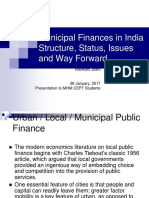 T20. Municipal Finance - Structure, Status, Issues and Way Forward 