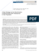 A New Strategy For The Discrimination of Mitochondrial DNA Haplogroups in Han Population Yang JFS 2011