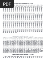 Números de 2 en 2 Hasta 1000 | PDF