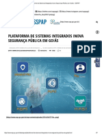 Plataforma de Sistemas Integrados Inova Segurança Pública Em Goiás – SSPAP
