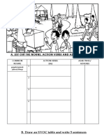 B. Draw An SVOC Table and Write 5 Sentences: A. List Out The Nouns, Action Verbs and Adjectives /adverbs