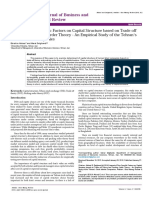 Impact of Firm Specific Factors on Capital Structure Based on Trade Offtheory and Pecking Order Theory an Empirical Study of the 2223 5833 1000195