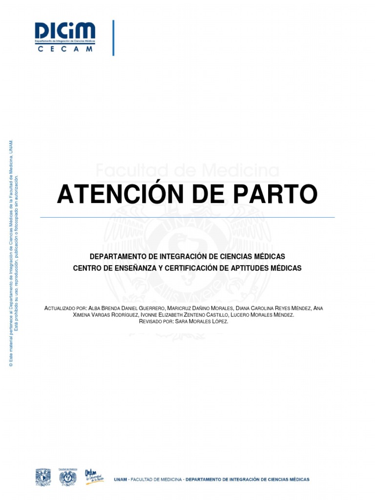 Atención Integral en Parto Médico | PDF | Pelvis | Parto