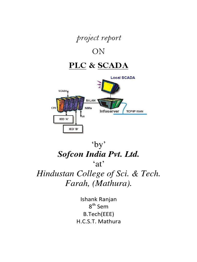 Project report-PLC AND SCADA PDF | PDF | Programmable Logic Controller ...