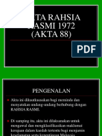 Akta 88 - Akta Rahsia Rasmi 1972 | PDF