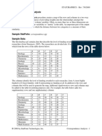 Correspondence Analysis: Sample Statfolio: Sample Data