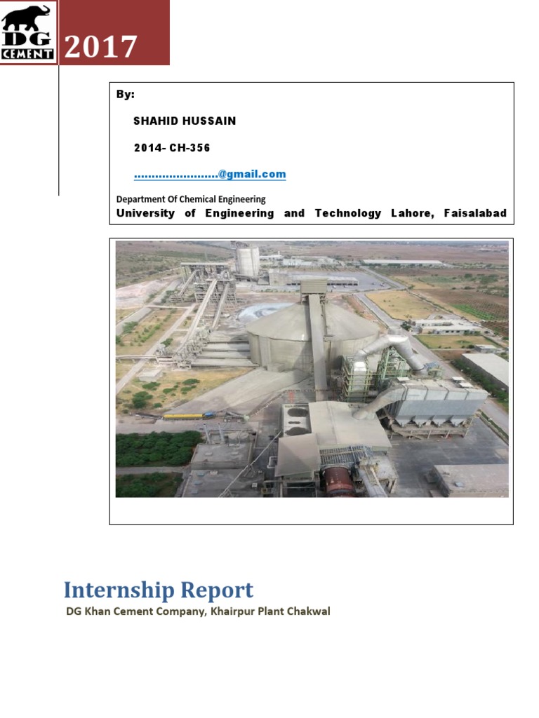DG Khan CementInternship Report PDF Cement Mortar (Masonry)