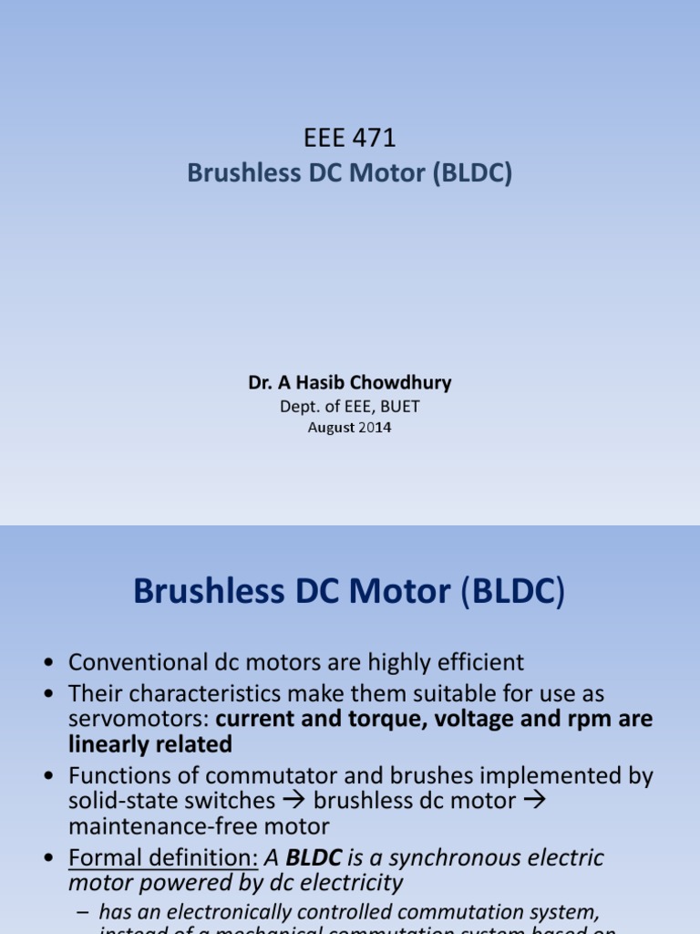 Brushless DC Motor | Download Free PDF | Electric Motor | Rotating Machines