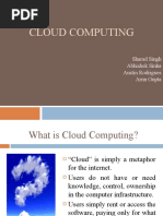 Cloud Computing: Sharad Singh Abhishek Sinha Austin Rodrigues Arun Gupta