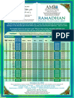 Saturday Timetable