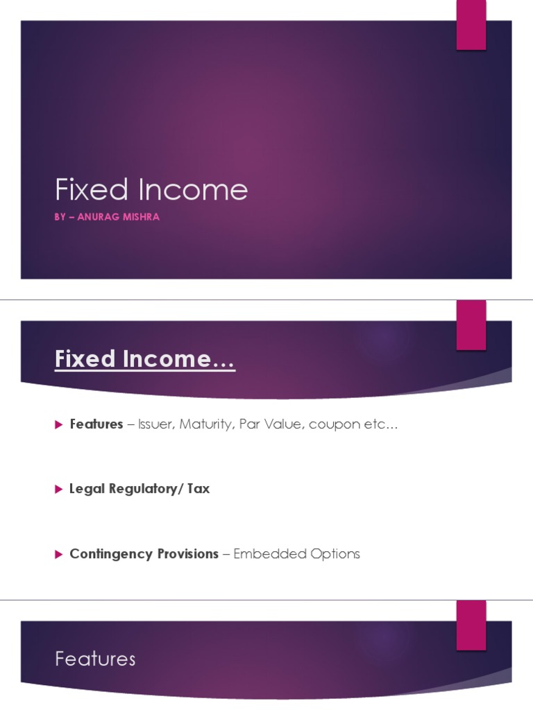 Fixed Income (Basic Concepts) | PDF | Bonds (Finance) | Fixed Income
